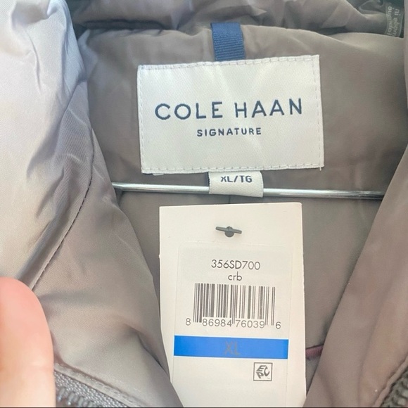 🌟SOLD🌟Cole Haan XL Carbon Grey Bib Insert Down & Feather Fill Coat NWT - Picture 4 of 6